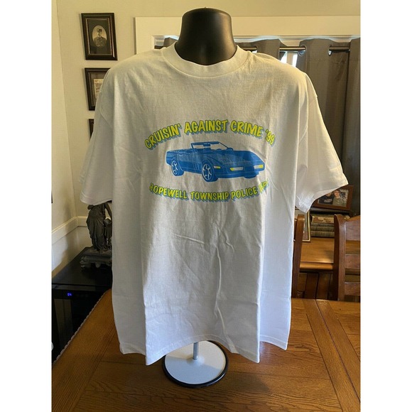 Lee Other - Vtg 1999 Cruisin Against Crime Hopwell Police T Shirt Sz XL Lee Total Cotton